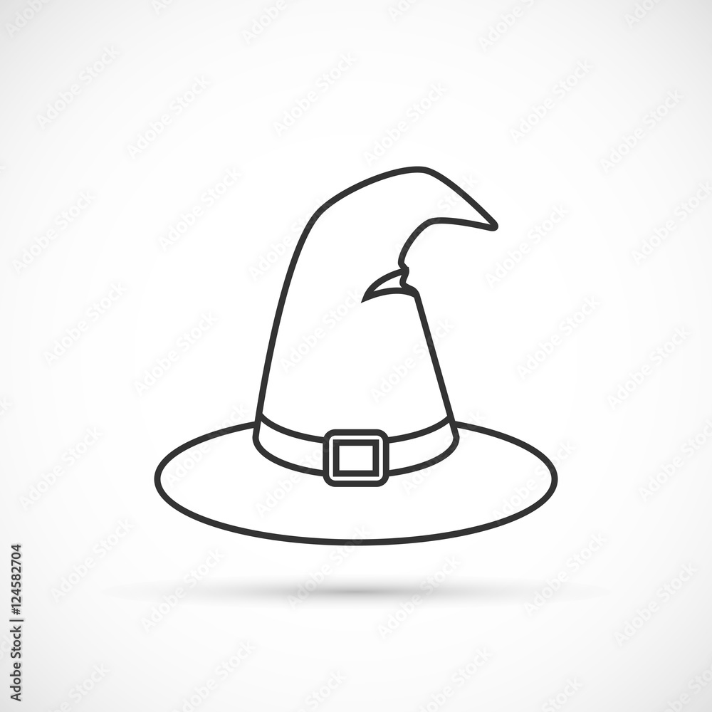 Witch hat outline icon Witch hat outline icon