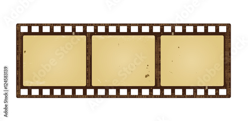 Retro filmstrip with grunge paper texture