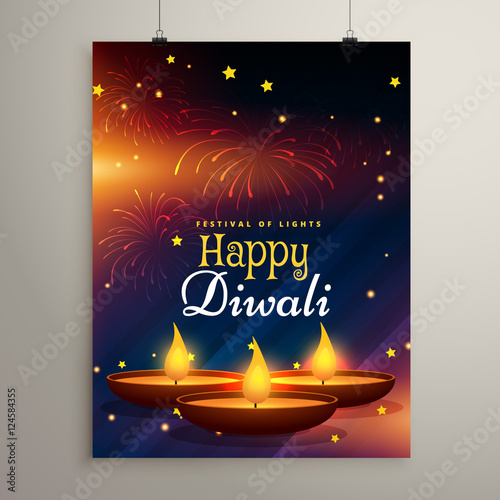 flyer design for diwali festival. Diwali greeting card
