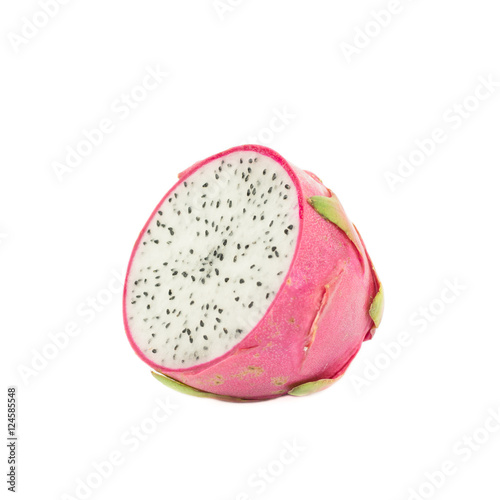 Pitaya or Dragon Fruit isolated against white background..