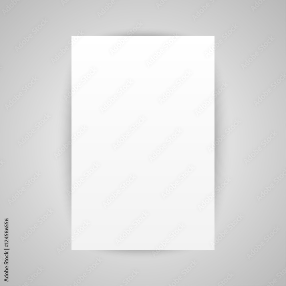 Paper Rectangle Banner Vector. Mock Up. A4.