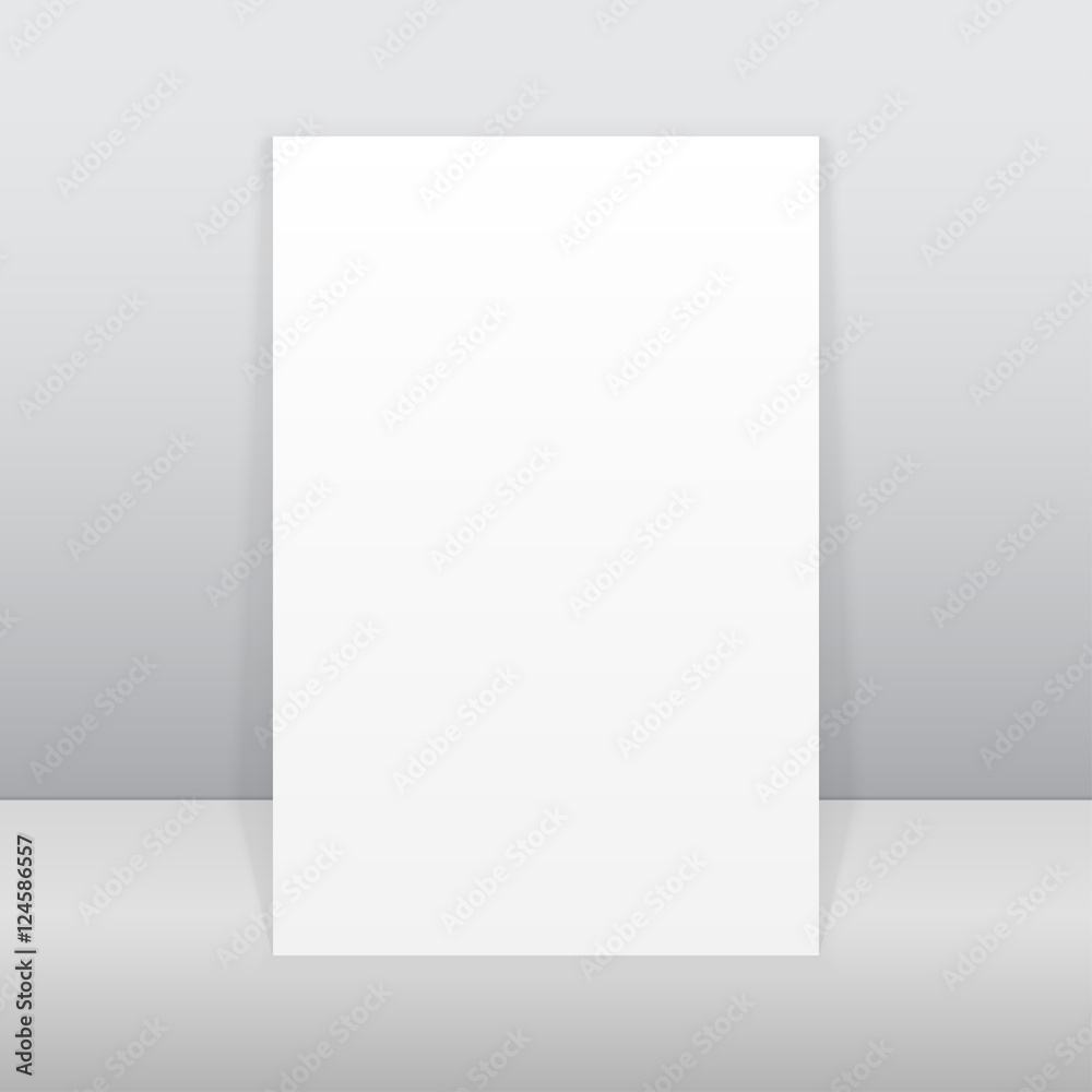 Paper Rectangle Banner Vector. Mock Up. A4. Paper Rectangle Banner Vector. Mock Up. A4.