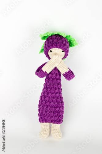 Crochet soft toy in the form of a blackberry