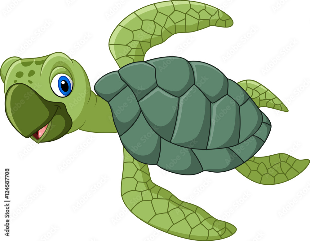 Obraz premium Cute turtle cartoon