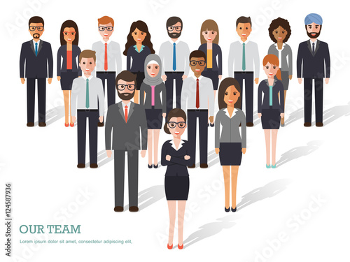 Businessman and businesswoman team