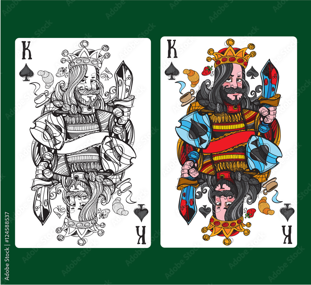 King of spades playing card.