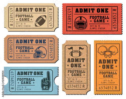 American Football vector tickets