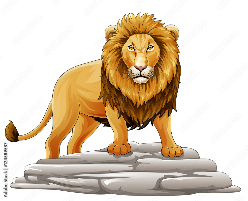 Fototapeta premium Cartoon lion mascot