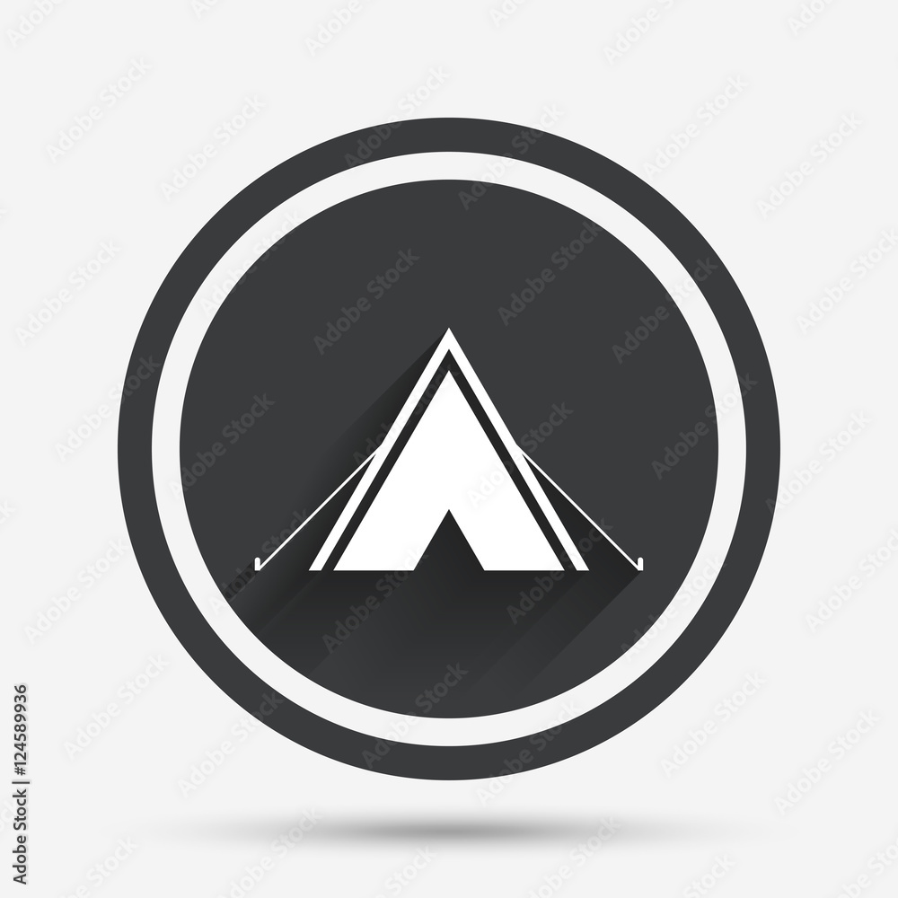 Tourist tent sign icon. Camping symbol. Tourist tent sign icon. Camping symbol.