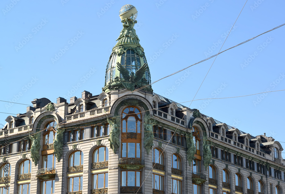 Fragment of House of Books on Nevsky Avenue. St. Petersburg