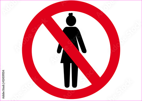 Schild Frauen verboten