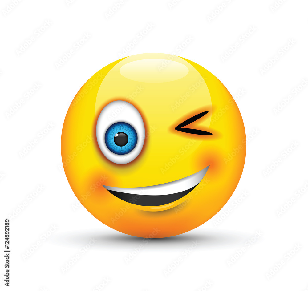 Fototapeta premium winking emoji
