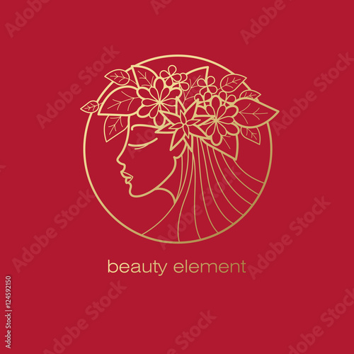 Logo. Female profile.