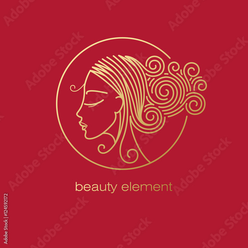Logo. Female profile.