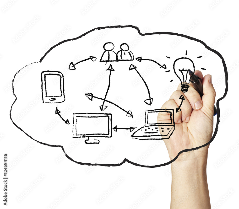 IT professional drawing Stock Illustration | Adobe Stock