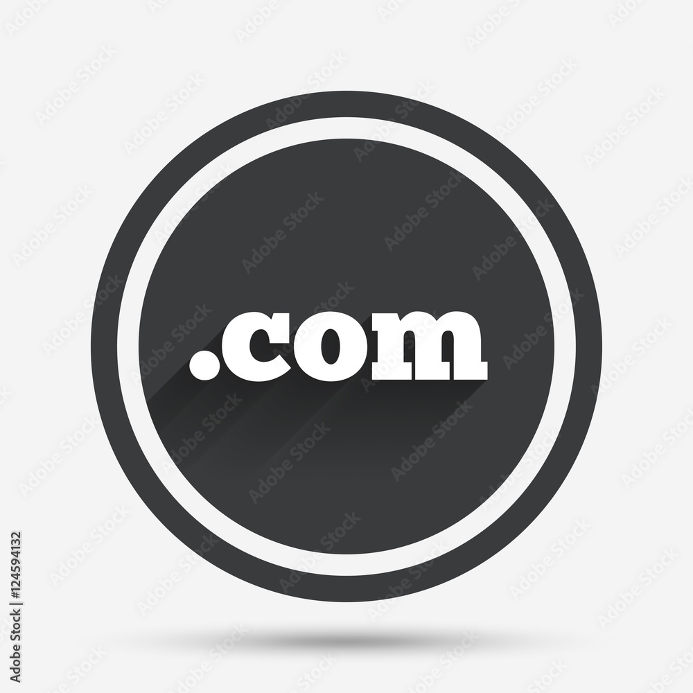 Domain COM sign icon. Top-level internet domain. Domain COM sign icon. Top-level internet domain.