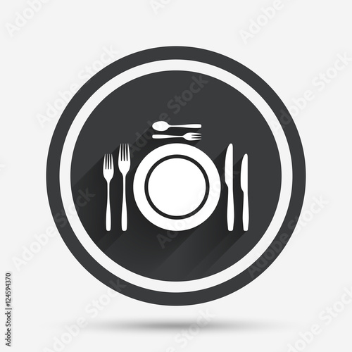Plate dish with forks and knifes.