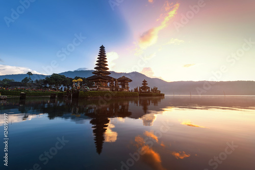 Pura Ulun Danu Bratan, Hindu temple on Bratan lake, Bali, Indonesia