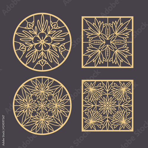 Set decorative design elements.