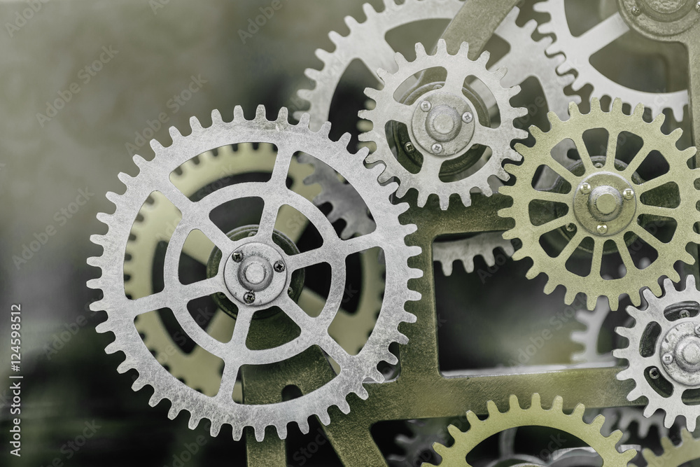 Industrial clock gear set background Industrial clock gear set background