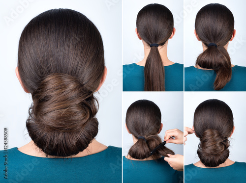 Hairstyle tutorial twisted bun