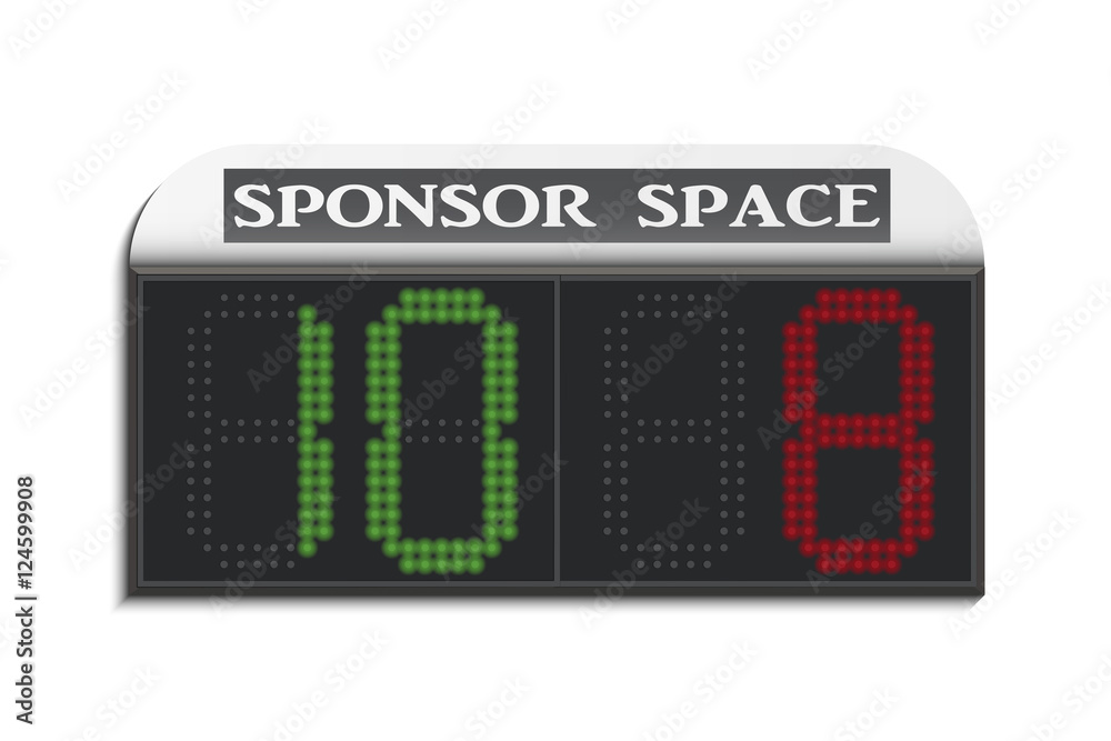 Fototapeta premium Soccer Referee Replace Scoreboard