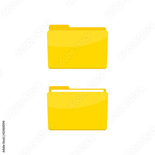 Empty folder icon vector