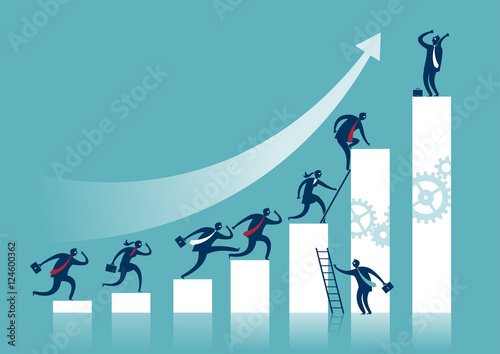 Winner. Business vector concept illustration