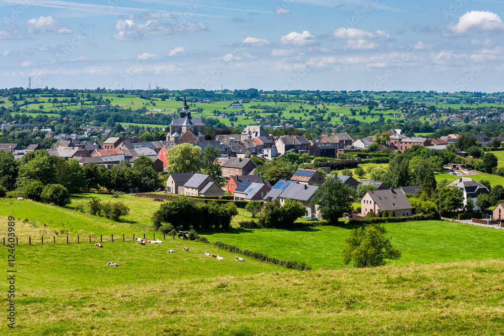 Naklejka premium Typical Wallonian Village of Clermont Belgium