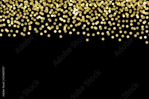Golden confetti. Vector background.