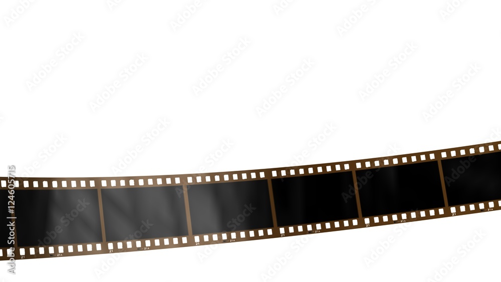 movie filmstrip isolated on white