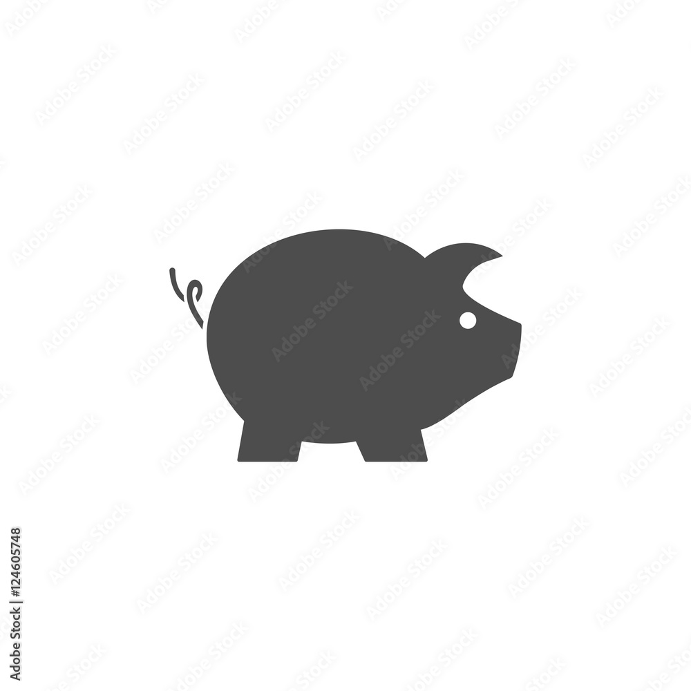 Fototapeta premium Icono aislado de cerdo