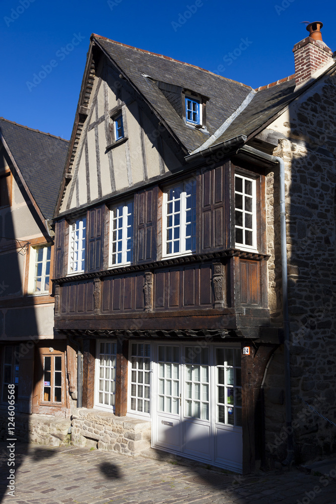 Architecture of Dinan, Cotes d'Armor department, Brittany, Franc