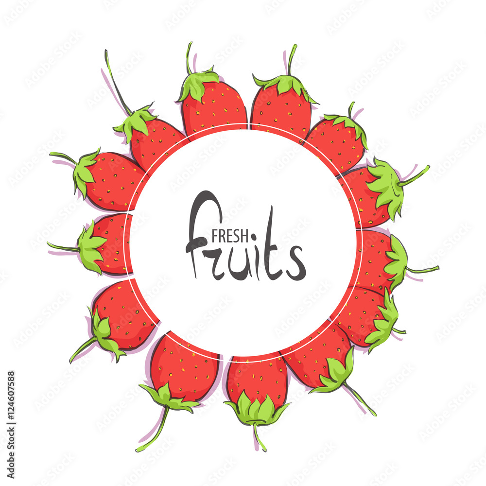 Circle of juicy strawberries Circle of juicy strawberries