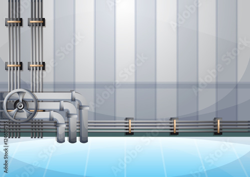 cartoon vector illustration water pipe wall with separated layers in 2d graphic