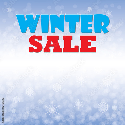 Winter sale discount promotion graphic design