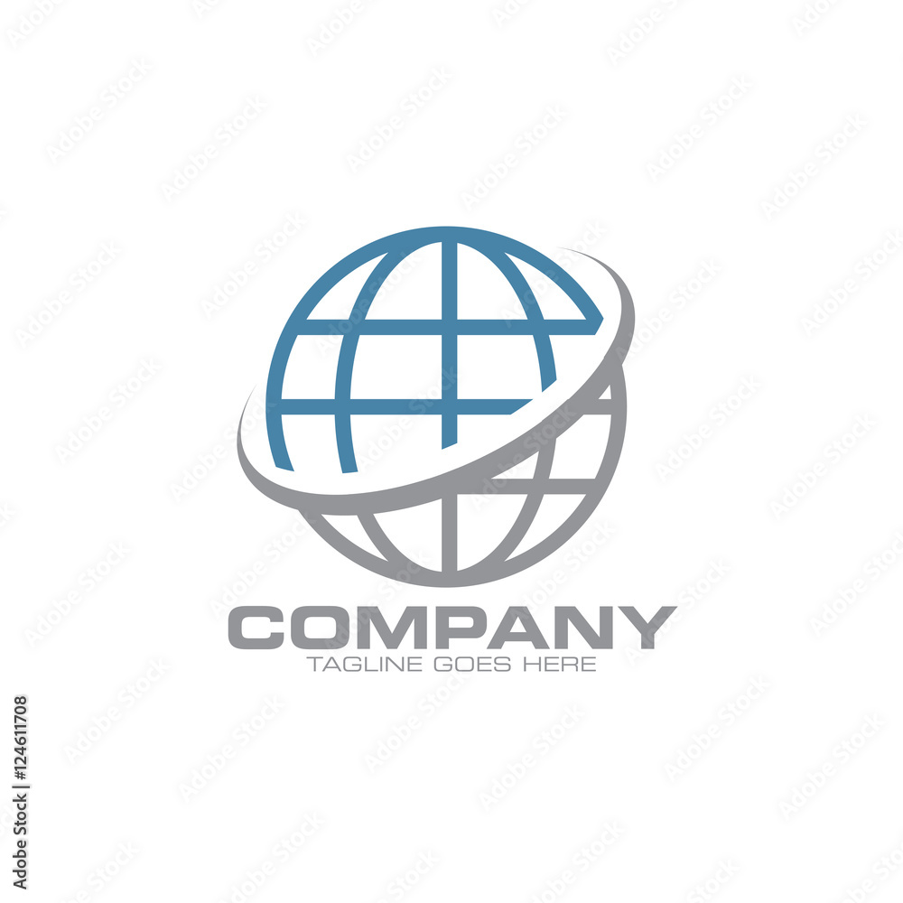 circle globe logo icon - obrazy, fototapety, plakaty 