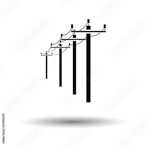 High voltage line icon