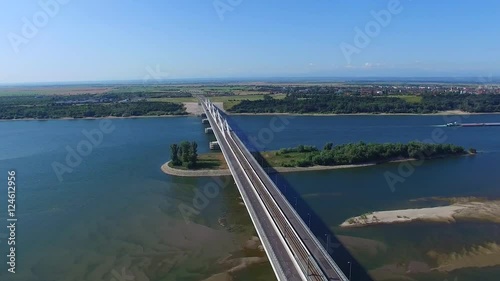 The Danube bridge connecting Vidin and Calafat photo