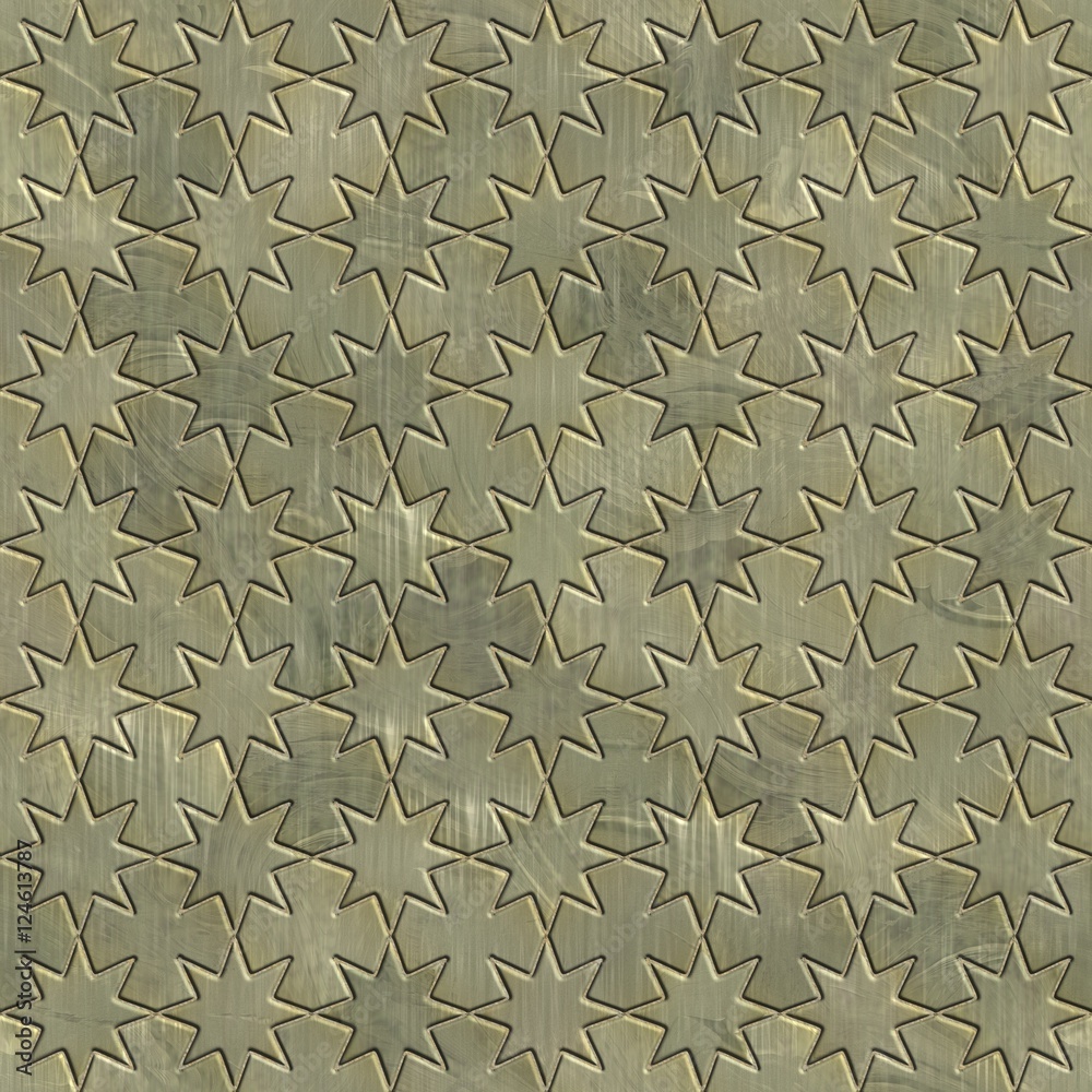 Fototapeta premium Abstract metal ornament background generated. Seamless pattern.