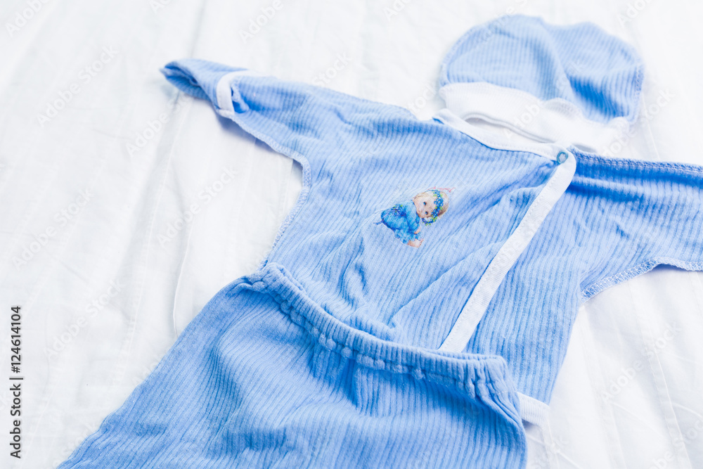 Baby boy  clothes  on white background