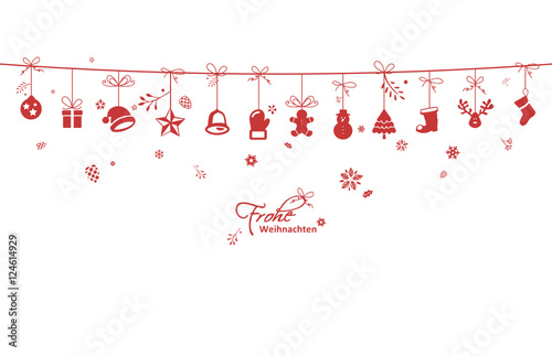 Weihnachtskarte mit Anhängern