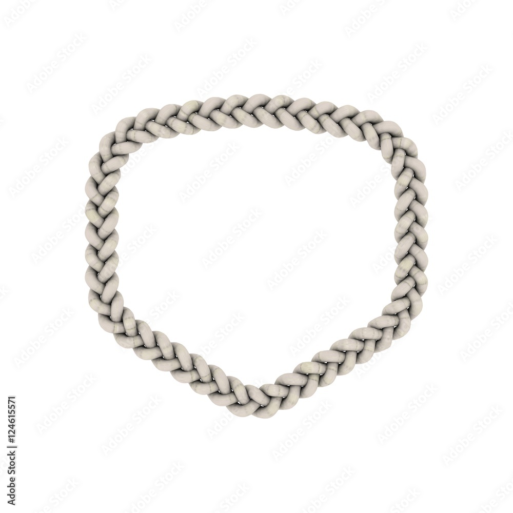 Braided frame in abstract form. Isolated on white background. Braided frame in abstract form. Isolated on white background.