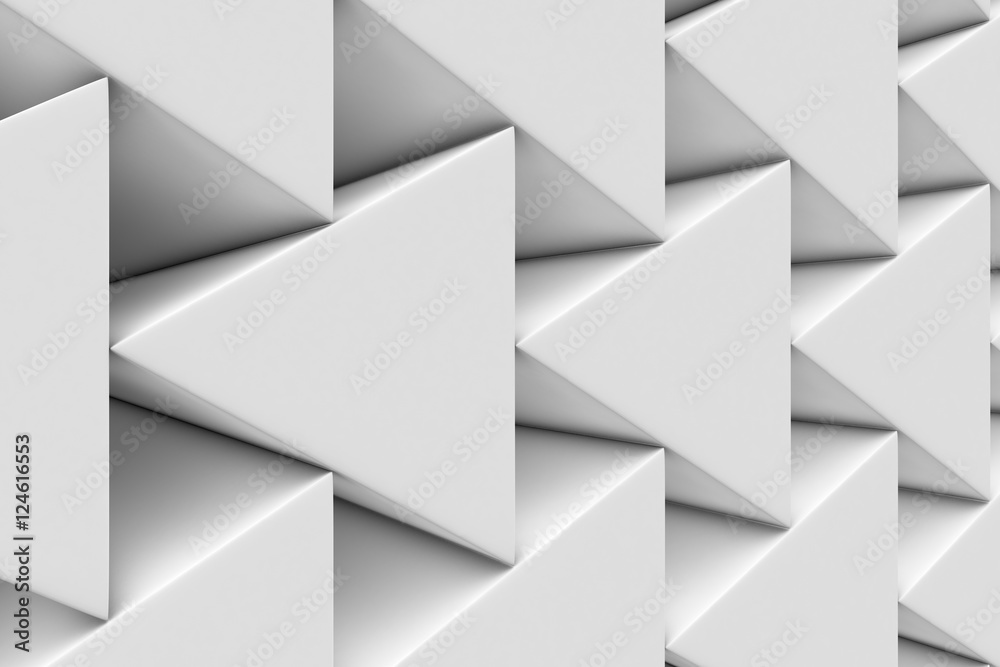 Wall of paper prisms