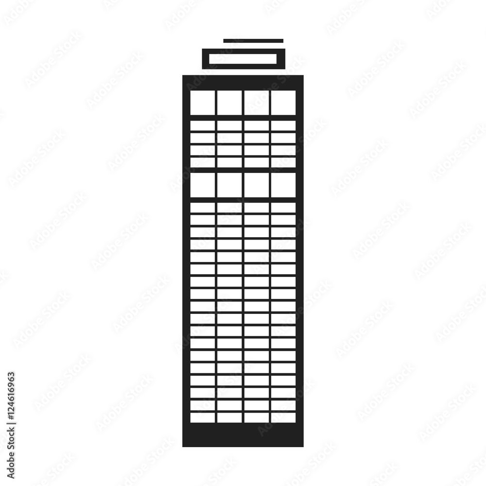 Skyscraper Black And White Icon