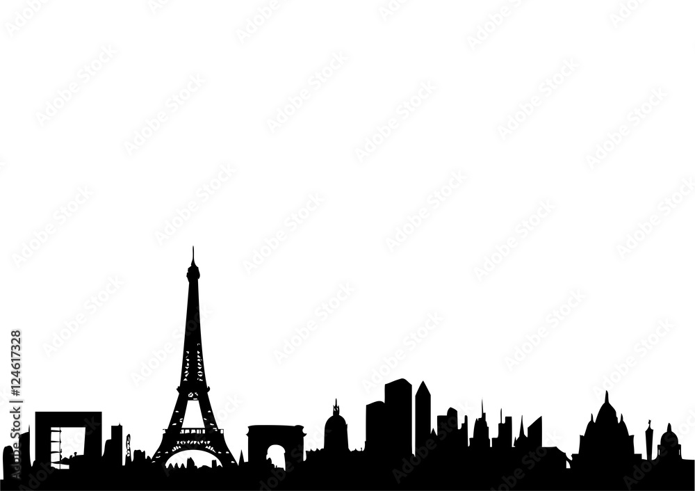 Paris en ombres chinoises Stock Illustration | Adobe Stock