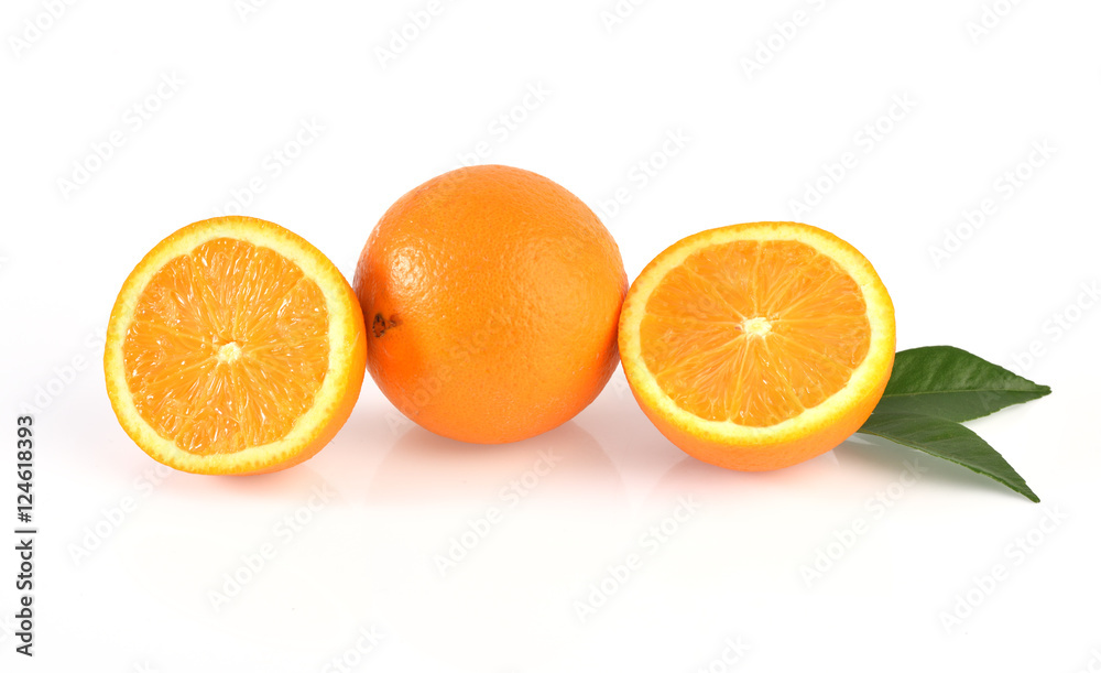 Orange fruit isolated on white background Orange fruit isolated on white background