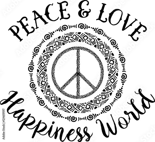 peace symbol, drawn by hand