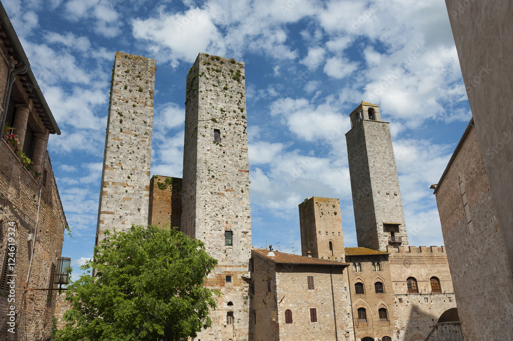 San Gimignano Medieval Village,Tuscany, Italy, Europe