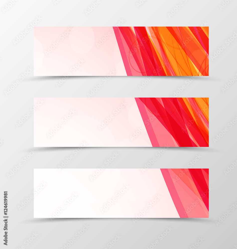 Set of header banner dynamic wave design Set of header banner dynamic wave design